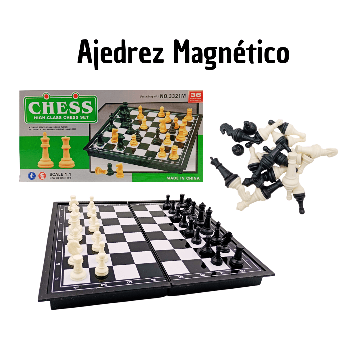 Ajedrez Magnético Portátil - Juego de Estrategia - Imagen 1